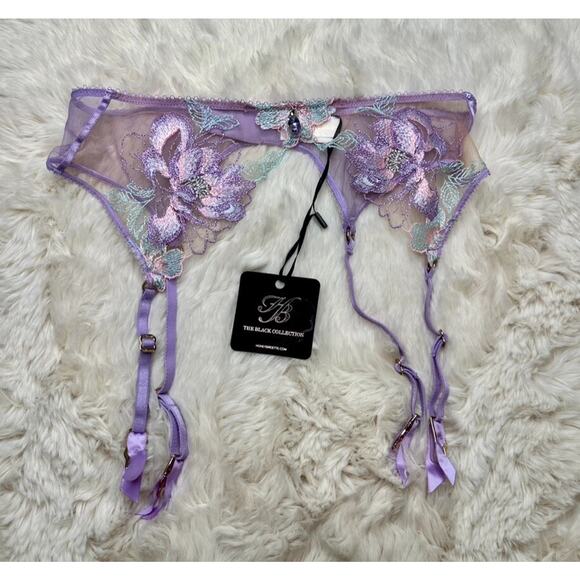 RARE🔥 Honey Birdette CHRISTINE💜 Unicorn Purple Lilac 3 Piece 32G, M, M Brief - Picture 6 of 11